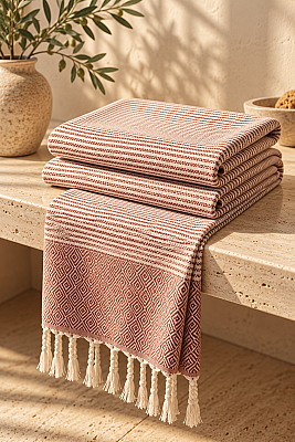 Bordeaux Terra Recycled Cotton Turkish Towel - 2