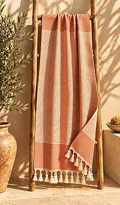 Terra Sol Terracotta Recycled Cotton Turkish Towel