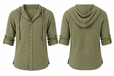 Men's Hooded Muslin Sweatshirt - 3
